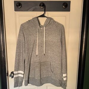 Old Navy Gray Hoodie with White Stripes